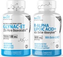 Naturens Fusions GlyNAC- ET (60 kapsler) - R Alpha lipoinsyre 600 mg (60 kapsler) - Anti Aging Bundle