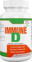 Spectra Vitaminer immunD supplement Support med Immunolin, Vitamin D3, Zink til mænd, kvinder voksne, og seniorer, Anbefalet til Årets runde, 30 kapsler,