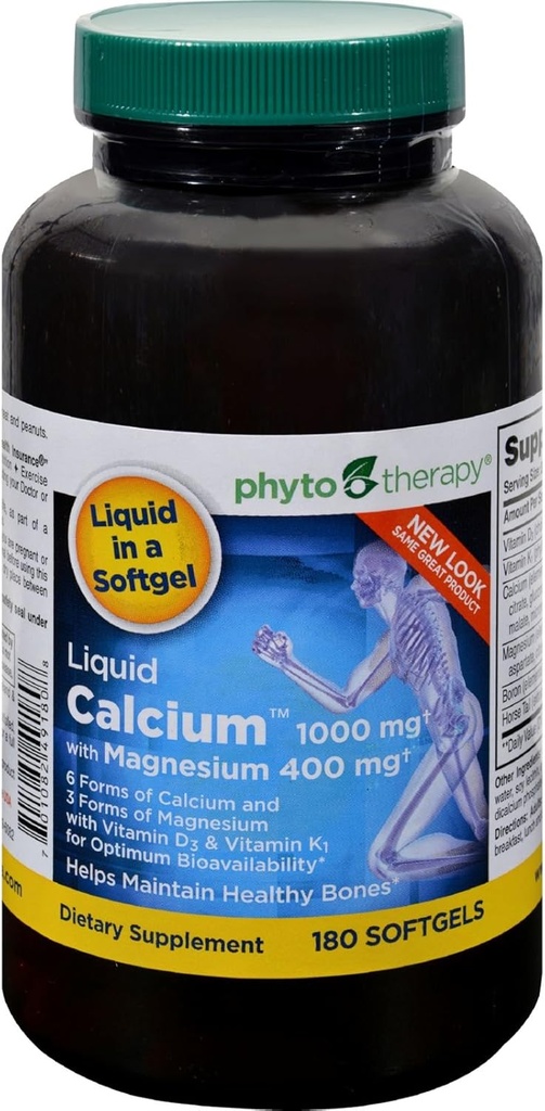 Terapi Liquid Calcium med Magnesium - 1000 mg - 180 Softgel.