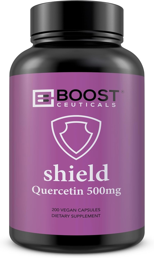 BoostCelons Quercetin 200 500mg Vegankapsler - Ingen stearater Non GMO Gluten Free Antioxidant Bioflavanoid - Over 6 Måneders Tilgang