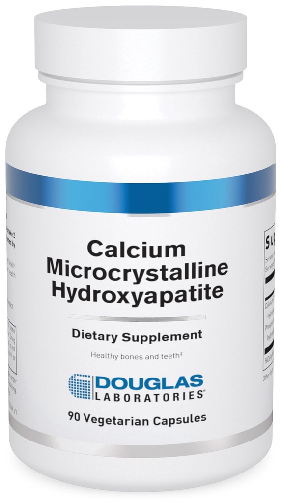 Douglas Laboratories Calcium Mikrokrystallinsk Hydroxyapatit - Tænder og knogler Sundhedsstøtte * - med Calcium & Phosphorus Mikronutrients - Kosttilskud - 90 tabletter
