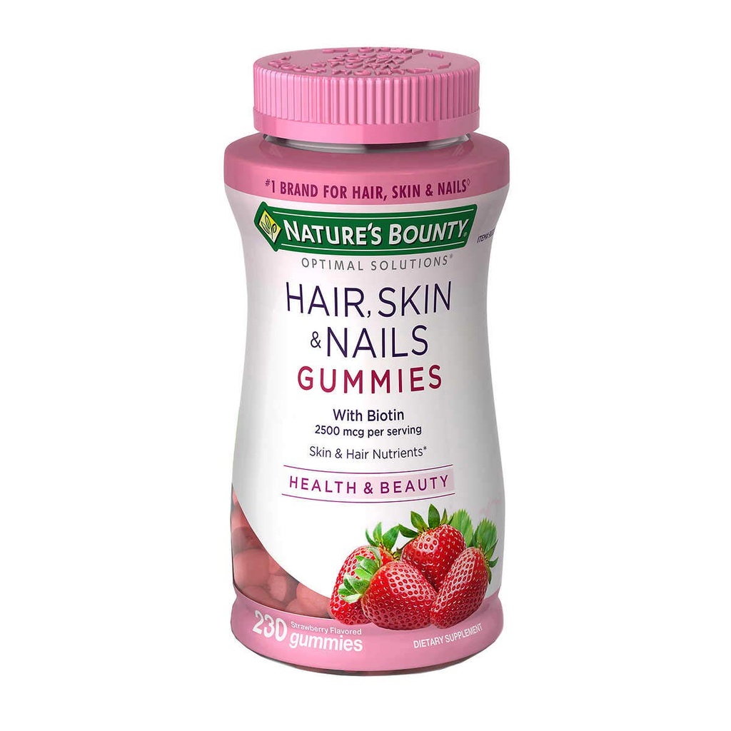 Nature 's Bounty Hår, Hud og negle, 230 gummies (5 Pack)