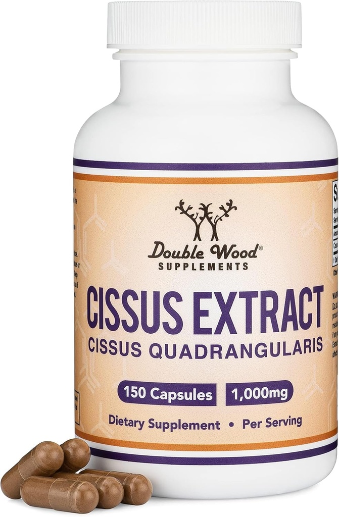 Cissus Quadrangularis Super Extract, 150 Capsules (Non-GMO, Gluten Free) Dietary Supplement for Joint and Tendon Health, 1000mg Serving Size