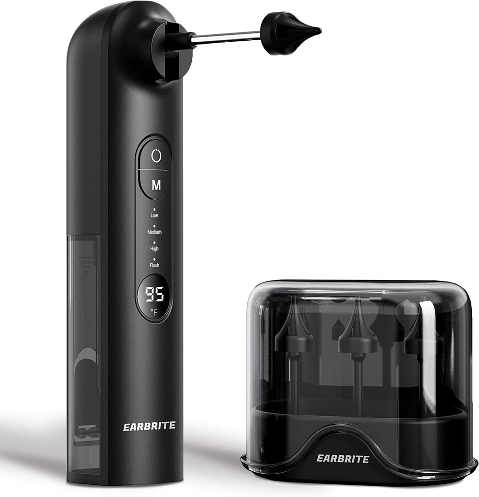 Ear Wax Removal - Electric Ear Vanding Flushing. System, Vand drevet Ørerenser med 4 trykmodstande