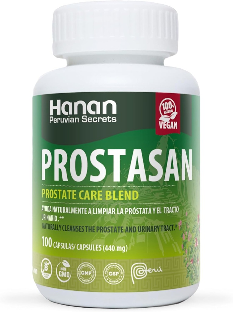 Hanan Prostasan Prostata Care Blend Buddy 124; 100 Kapsler Buddy 124; Naturligvis Hjælpemidler i Cleansing Prostata og Urinary Tract