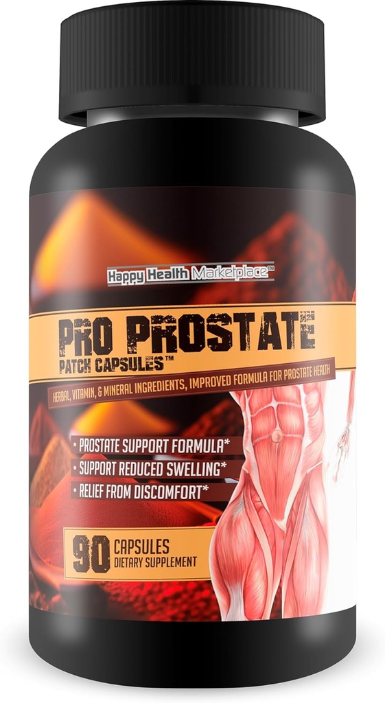 Pro Prostate Patch Capsules - Our Best Natural Prostate Supplement - Natural Prostate Supplements for Men - Natural Prostate Healers - Natural Prostate Remedies - Natural Prostate Support Supplement