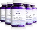 Reluminer 1650mg L- Glutathione Complex med Hyaluronsyre, Alpha Lipoic Acid, Rose HIPS, Vitamin E & Riboflavin, Antioxidant Support, Skin Hydration & Wellness, Lavet i USA - 90 kapsler x 5 flasker