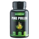 Pine Pollen Supplement wtih Ginger Root og C-vitamin, 99% Cracked Cell Wall, 120 Veggie Kapsler Fokus immunforsvar forbedre for kvinder og mænd