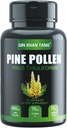 Pine Pollen Supplement wtih Ginger Root og C-vitamin, 99% Cracked Cell Wall, 120 Veggie Kapsler Fokus immunforsvar forbedre for kvinder og mænd