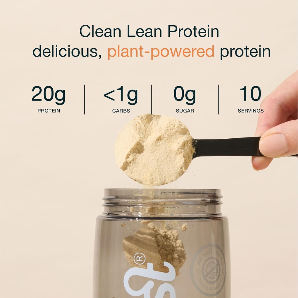 Nuzest - Pea Protein Powder - Clean Lean Protein, Premium Vegan Plant Protein Powder, Dairy Free, Gluten Free, GMO Free, Protein Shake, Glat Vanilla, 100 Servere, 5,5 LB