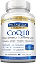 CoQ10 - Coenzym Q10 300mg med MCT Oil and Piperine - Fast Absorption - Boost Antioxidant Niveauer, Forbedre energi, Support Cardio og Fertilitet - 60 kapsler - Vegansk Friendly