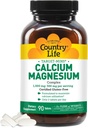 Country Life Target-Mins Calcium Magnesium Complex 1000mg/500mg, 90 Tablets, Certified Gluten Free, Certified Vegan, Certified Non-GMO Verified