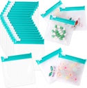 24 Pcs Travel Pill Pakker Pill Pouch Tasker Genanvendelig Zipplered Medicine Bag Sæt Self Sealing Clear Plastic Medicine Organizer med Slide Lock Mandag til søndag Pill Bagager til piller små genstande Opbevaring