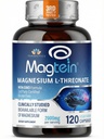 Magnesium L Threonate, Magtein ™, Brain Supplement for Memory, Focus, Sleep and Cognitive Support, High Absorption Magnesium L- Threonate, Non- GMO, No Laxative Effect - 2000 mg, 100 Vegan Capsules