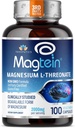 Magnesium L Threonate, Magtein™, Brain Supplement for Memory, Focus, Sleep and Cognitive Support, High Absorption Magnesium L-Threonate, Non-GMO, No Laxative Effect – 2000 mg, 100 Vegan Capsules