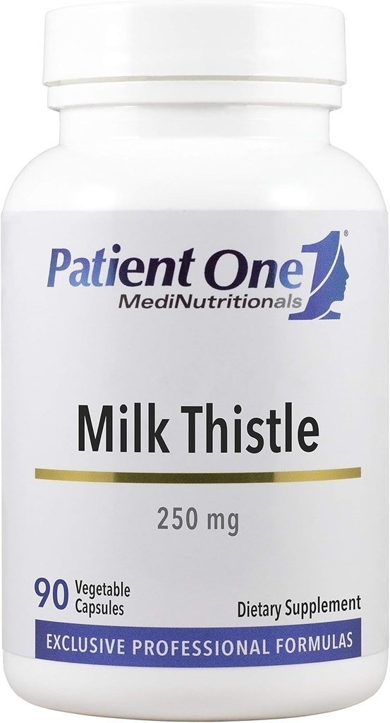 Patient One Milk Thistle Extract 250 mg • 124; supplement til støtte sund leverfunktion * 124; Standardiseret til 80% Silymarin • 124; 90 Kapsler