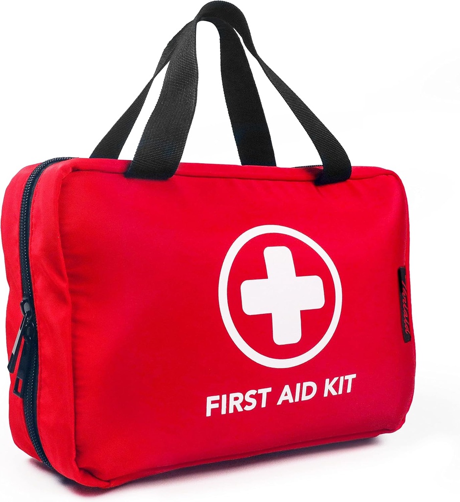 330 stykke førstehjælp kit, Premium vandtæt Compact Trauma medicinske kits til enhver nødsituation, Ideel til hjem, kontor, bil, Rejser, Udendørs, Camping, Vandring, Sejlads (rød)