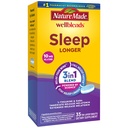 Nature Made Wellblends Sleep Længere, Melatonin 10mg, L theanin 100 mg, og GABA 100mg, Sleep Supplement, 35 Tri- Layer tabletter