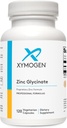 XYMOGEN Chelated Zink Glycinate Kosttilskud - 20 mg Zink Bisglycinate Chelate for Enhanced Absorption - Mineral supplement til reproduktiv + immunforsvar (120 Veganske kapsler)