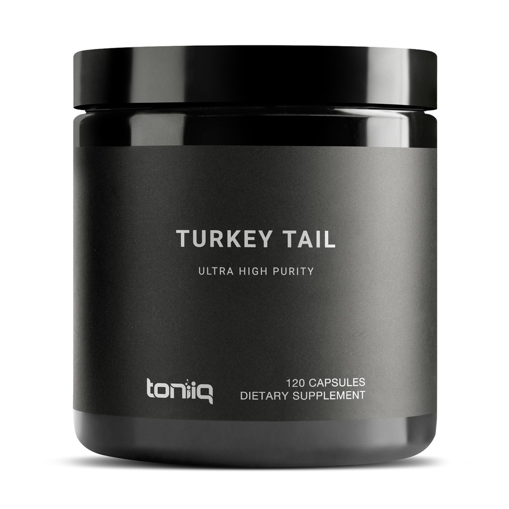 Tyrkiet Tail Mushroom Kapsler - Ultra High Potency 10: 1 Uddrag med 30% Beta Glucans - Meget koncentreret - Third-Party Lab Testet - 120 Kapsler