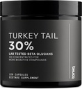 Tyrkiet Tail Mushroom Kapsler - Ultra High Potency 10: 1 Uddrag med 30% Beta Glucans - Meget koncentreret - Third-Party Lab Testet - 120 Kapsler