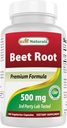 Bedste Naturals Beet Root Powder 500 Mg Kapsler, 180 Greve