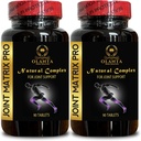 Joint Matrix PRO Complex - Understøtter Joint, Knees, Cartiage for Mænd & Kvinder, Natural Glucosamin Chondroitin med MSM - Hip & Joint - 2 flasker