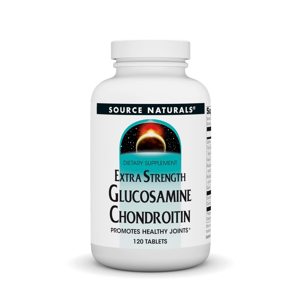 Source Naturals Extra Strength Glucosamine Chondroitin, Promoes Sunde Joints * - 120 tabletter