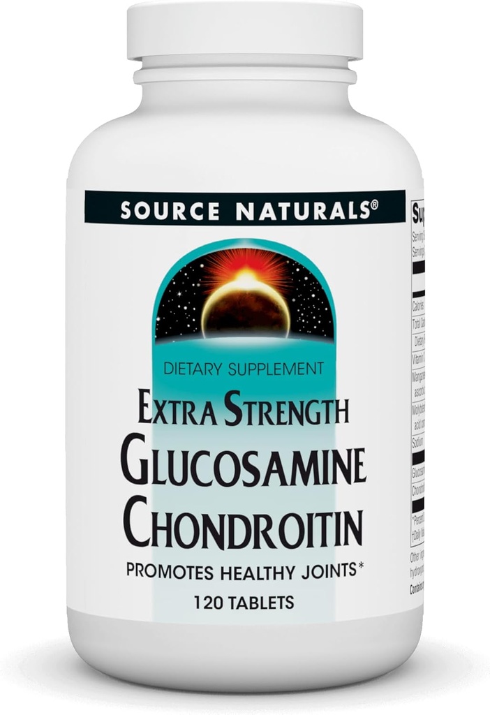 Source Naturals Extra Strength Glucosamine Chondroitin, Promoes Sunde Joints * - 120 tabletter