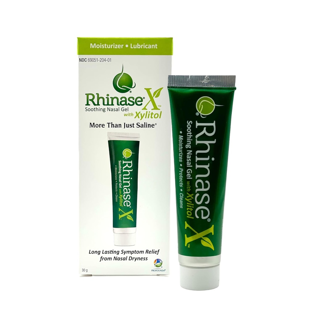 Rhinase X Nasal Gel against 124; mindre nysen, Itchiness, Nasal dryp og kongestion against saline against 124; nu med Xylitoll against 124; lang varig symptomlindring fra nasal tørhed