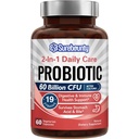 Probiotika 60 Millioner CFU 19 Strops til mænd og kvinder, med 100 mg Prebiotic, Hylde Stabil, 2-in-1 Daglig pleje Probiotic, Non- GMO, fordøjelsesbesvær og immunforsvar, 60 Veggie kapsler