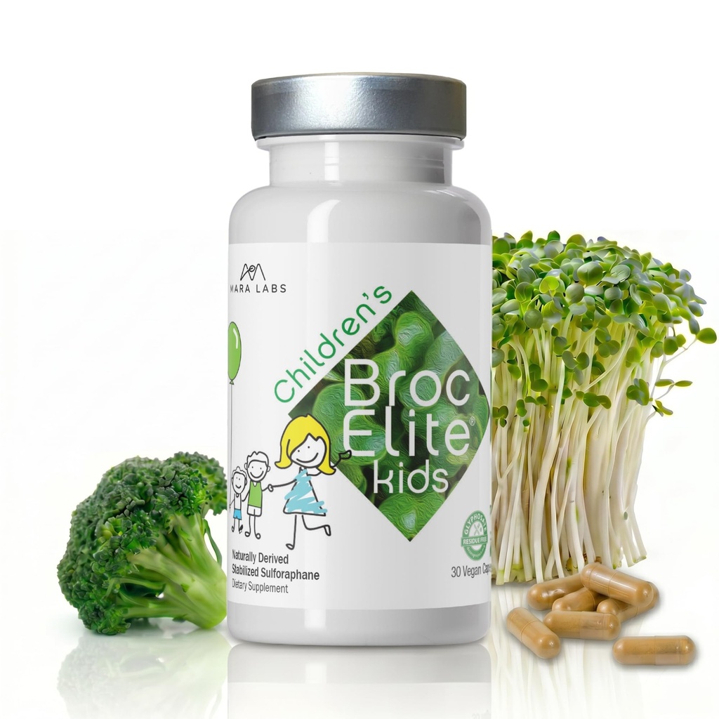 Mara Labs Kids Note 124; Broccoli Supplement w / naturligt stabiliseret Sulforaphane ekstrakt til børn