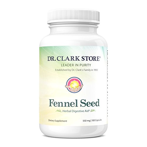 Dr Clark Store Fennel Seed, 550 MG, 100 Gelatin Capsules