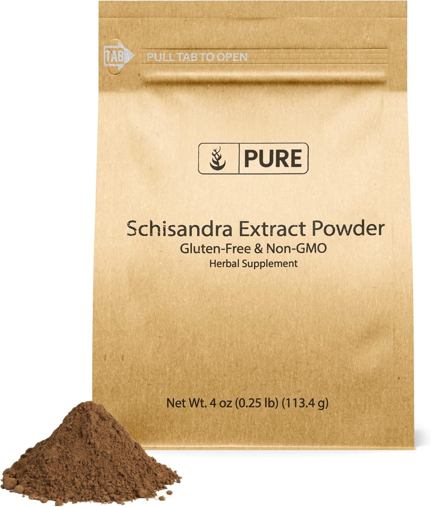 Pure Original Ingredienser Schisandra (4 oz), Non- GMO, Gluten- Free, Five- Flavor- Fruit, Traditional Herb