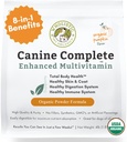 Wholistic Pet Organics Canine Complete - Hund Multivitamin Powder - 4 Lb - Daglige hunde vitaminer og kosttilskud til hjemmelavet mad - immunsystem, hud, Coat & Samlet sundhed - små og store Breed