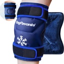 KingPavonini XXL Knee Ice Pack Wrap Around Total Knee Efter kirurgi, Stor Genanvendelig Gel Ice Pack til skader, Smerte Relief, Hævelse, Sportsskader, 1 Pack (blå)
