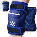 KingPavonini XXL Knee Ice Pack Wrap Around Total Knee Efter kirurgi, Stor Genanvendelig Gel Ice Pack til skader, Smerte Relief, Hævelse, Sportsskader, 1 Pack (blå)