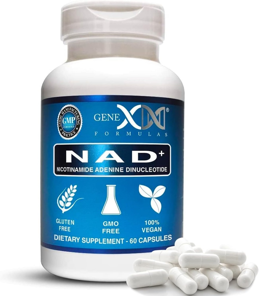 Genex Formulas NAD + 250 mg Servering 60 kapsler Nicotinamid Adenine Dinucleotid (faktisk NAD + ikke en Precursor) (1)