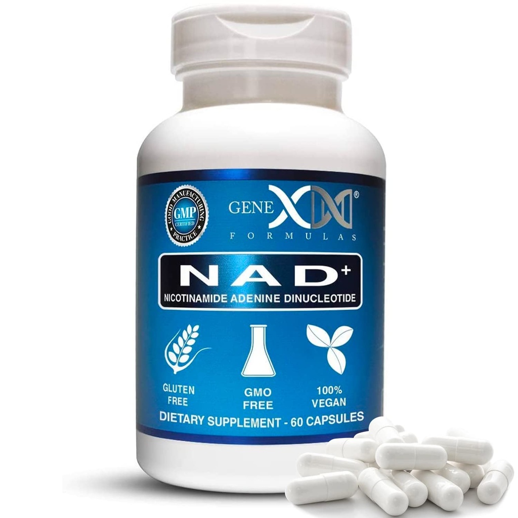 Genex Formulas NAD + 250 mg Servering 60 kapsler Nicotinamid Adenine Dinucleotid (faktisk NAD + ikke en Precursor) (1)