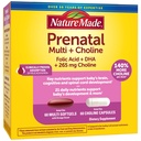 Nature Made Prenatal Vitamin Softels + Cholin Kapsler, Folinsyre + DHA + Cholin, 60 Prenatal Vitaminer til kvinder, 60 Cholin Kosttilskud Kapsler, 60 Day Supply