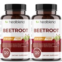 healmix Organic Nitroxide Beet Root Capsules 1300mg - Support Immunsystem, Nitroxide Booster - 120 Greve (2 Pack)