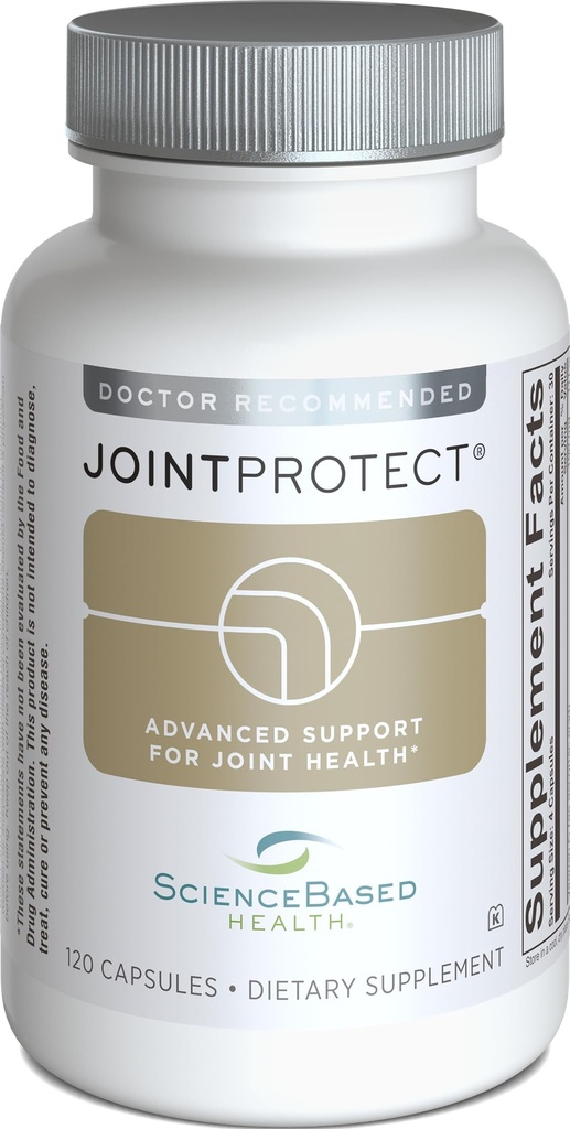 JointProtect - Advanced Joint Support with Glucosamine Sulfate, Boswellia (30% AKBA), Longvida Curcumin, FruiteX- B, og C-vitamin - Comfort, Fleksibilitet & Cartiage Health - 120 kapsler