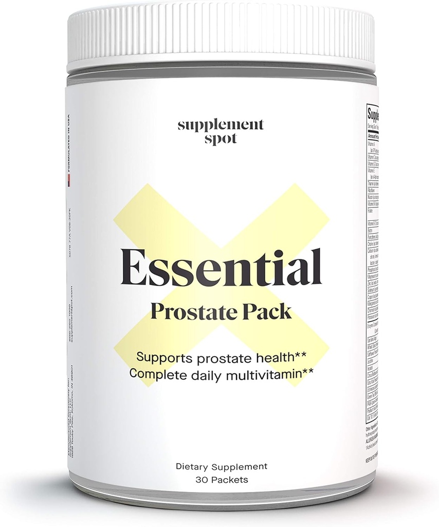 Essential Prostata Health Pack - Daglige multivitamin kosttilskud til mænd w / Saw Palmetto, Vitamin, Min - Daglig Multivitamin til mænd til at støtte Prostata & Samlet sundhed - 30 Pakker