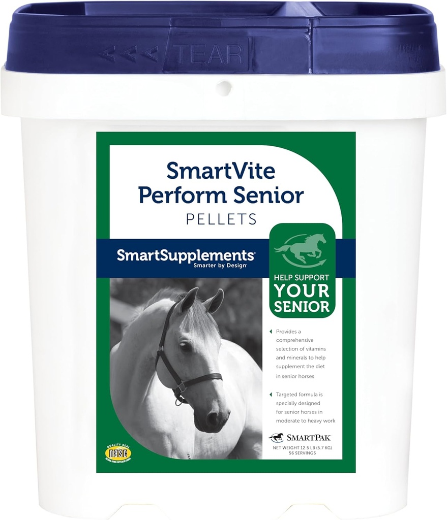 SmartVite Udfører Senior Pellets ttesmå 124; E-vitamin, Magnesium supplement til Senior Hortesæt 124; Inkluderer C-vitamin, B-kompleks, Mangan, Biotin og mere • 124; 56 Servere