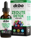 Zeolite Detox for Kids Liquid Drops - Avanceret Clinoptilolite med Pure Vitaminer B12 & D - Kids Gentle Body Daily Cleanse Focus & Tale Extra Clinoptilolite Zeolite Drops Detox Cleanse Supplement 2oz