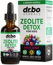 Zeolite Detox for Kids Liquid Drops - Avanceret Clinoptilolite med Pure Vitaminer B12 & D - Kids Gentle Body Daily Cleanse Focus & Tale Extra Clinoptilolite Zeolite Drops Detox Cleanse Supplement 2oz