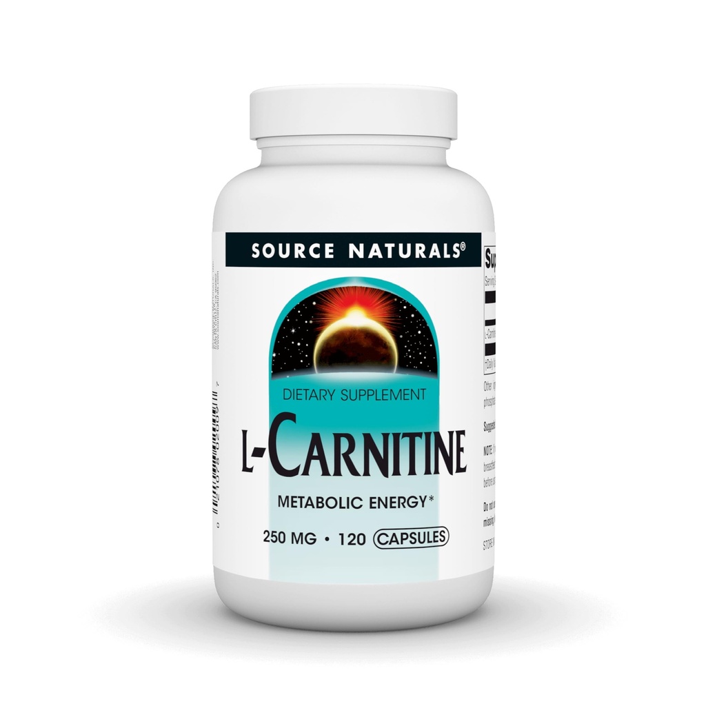 Kilde Naturals L- Carnitin, Metabolisk Energi *, 250 mg - 120 kapsler