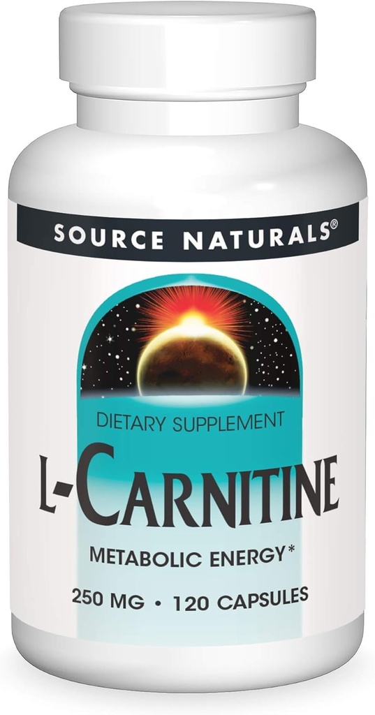 Source Naturals L-Carnitine, Metabolic Energy*, 250mg - 120 Capsules