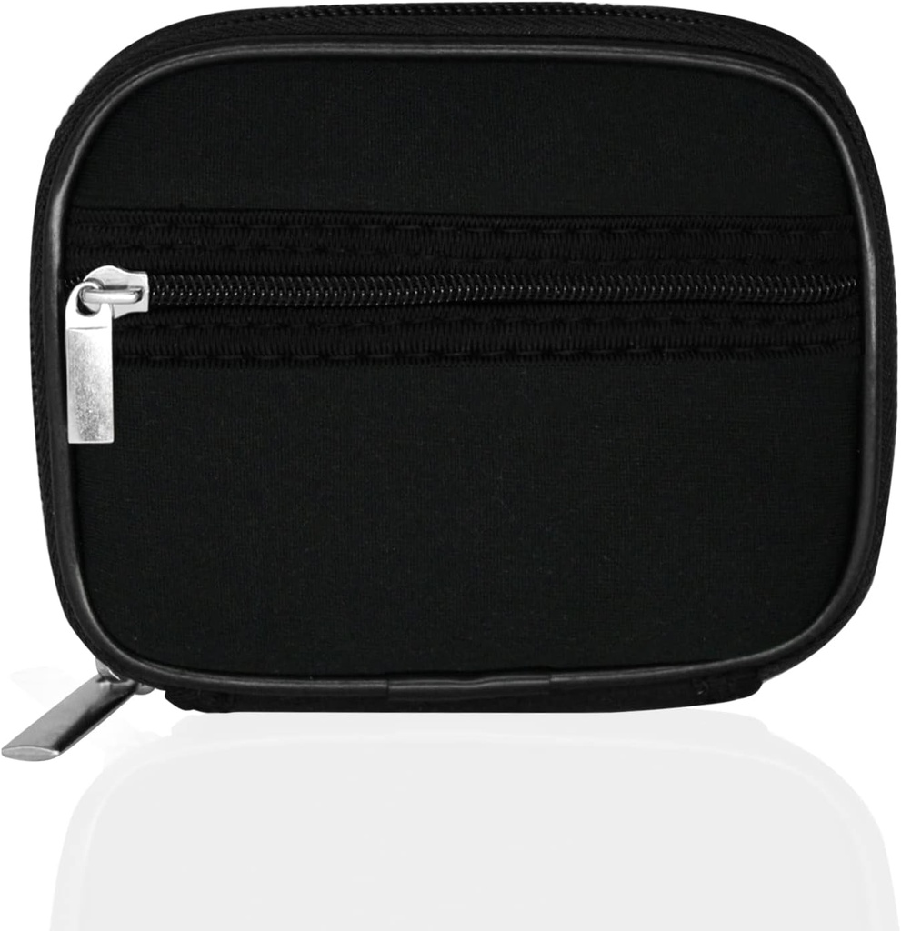 Serfeymi Weekly Travel Pill Organizer Pill sag for Purse med Aftagelig 7 Day Pill Box, Fashionable Travel Medicine Organizer Pill Container for Medicine, Vitamin, Supplement - Black 01