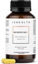 JSHealth Vitamins Berberine+ Formula — Berberine Supplement for Metabolic Health — Vegan, Gluten-Free & Non-GMO. (60 Tablets)